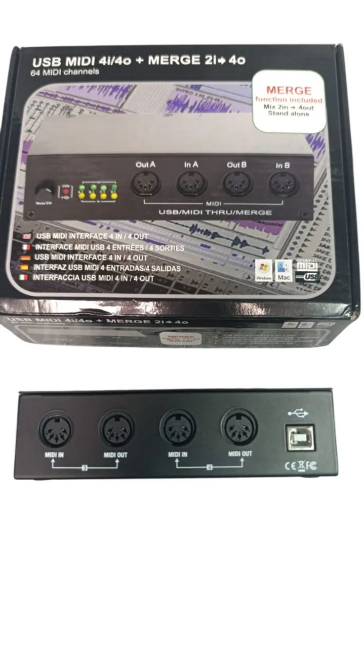 MIDI MERGE USB 4 X 4 - Foto 4