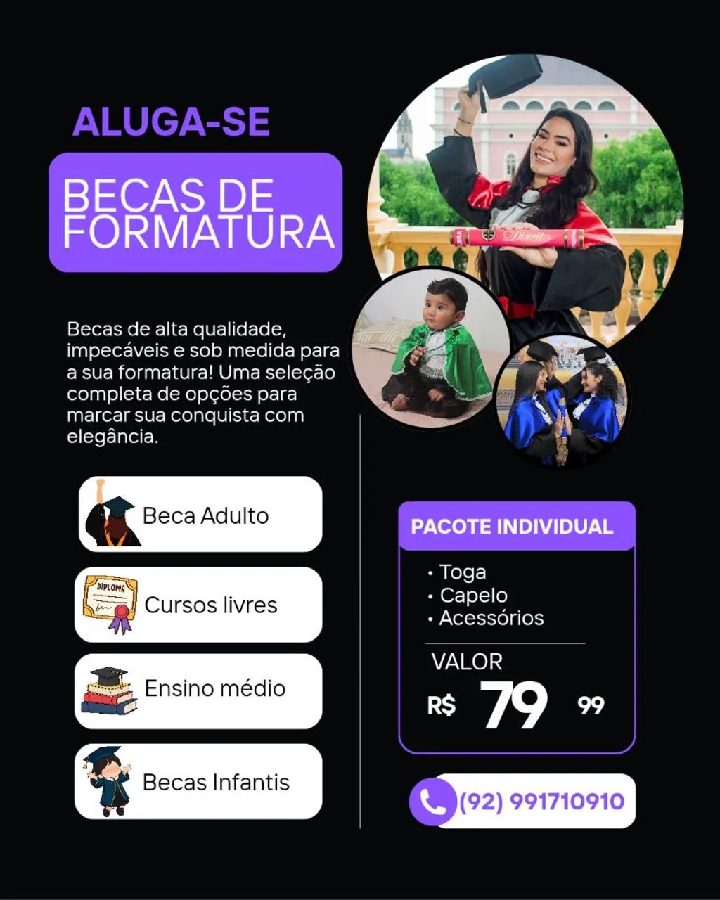 Locação de Becas de formatura  - Foto 2