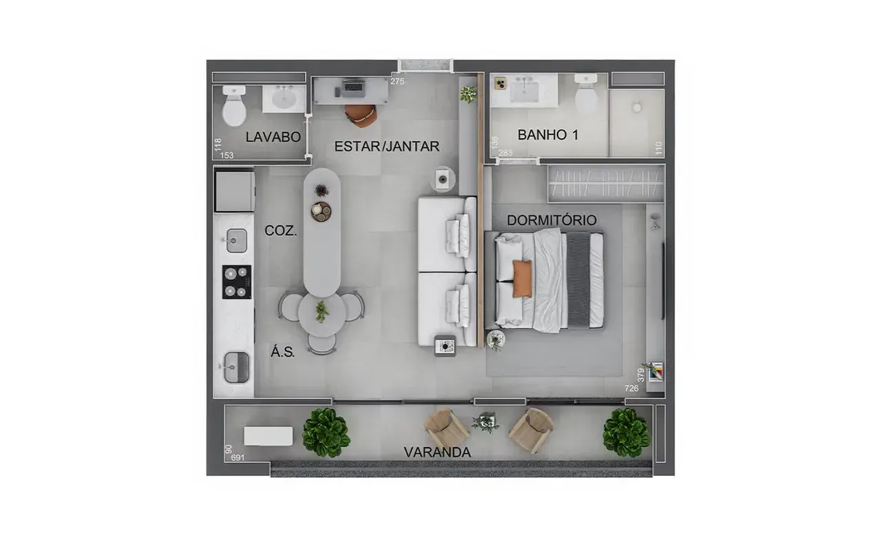 PLANTA 50m²