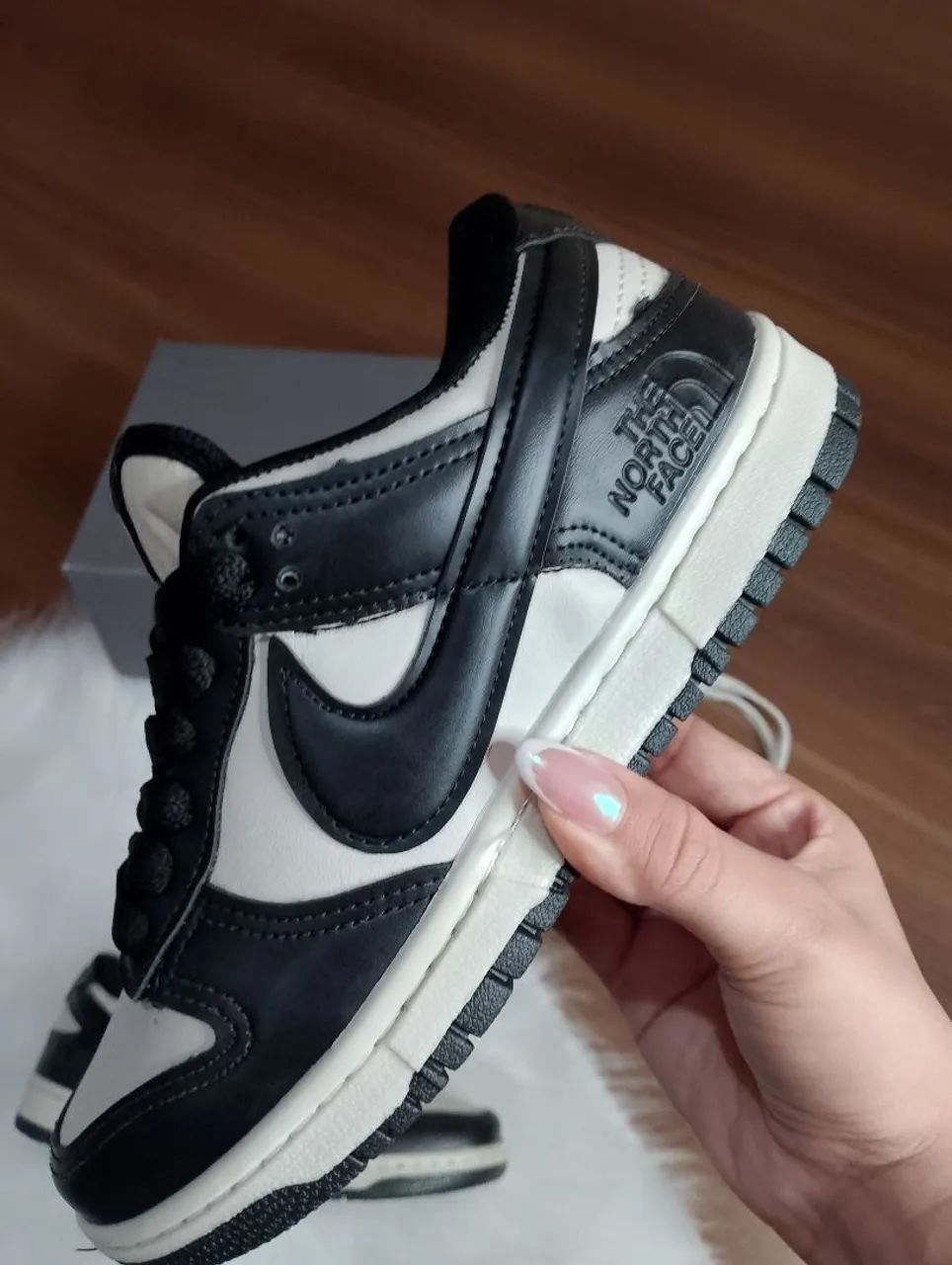 Tênis Nike Dunk Branco preto n°39 - Foto 5