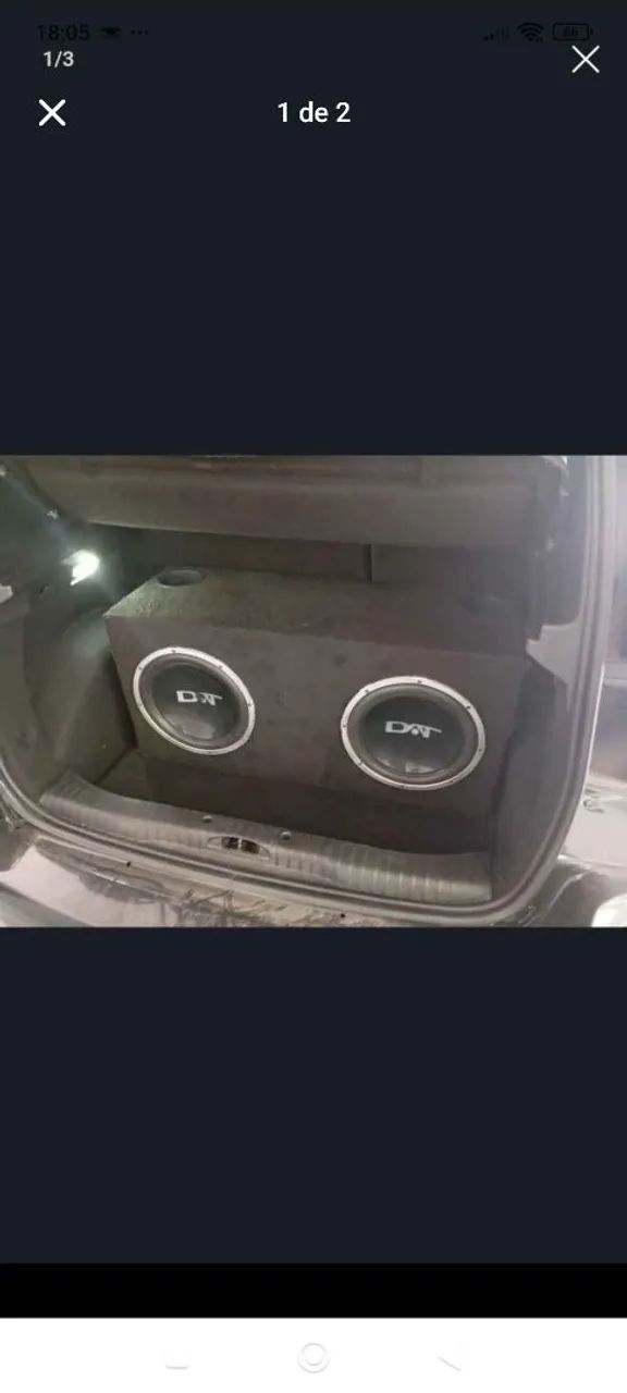 Par de subwoofer dat com caixa  - Foto 2