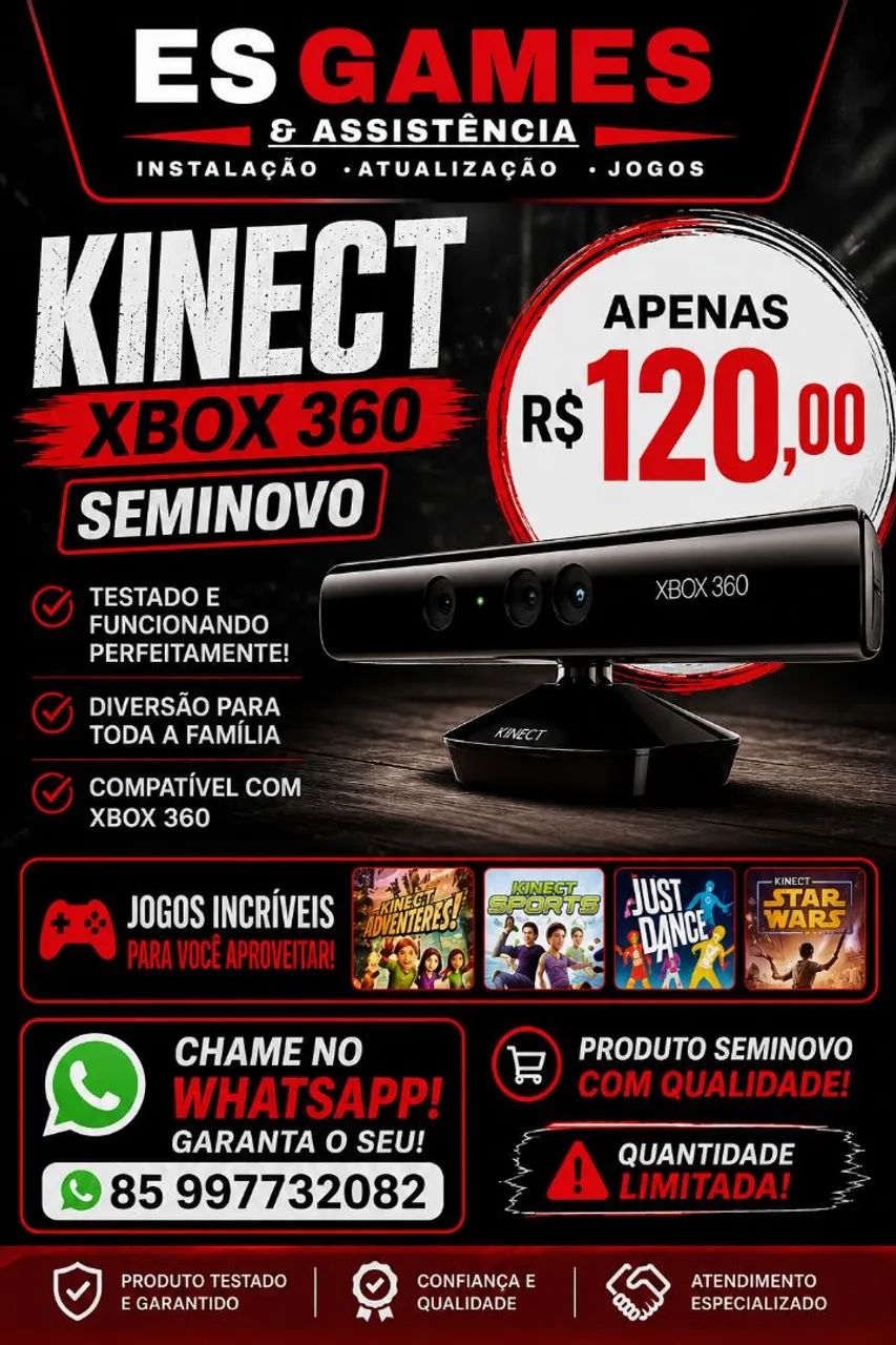 Kinect Xbox 360 seminovo