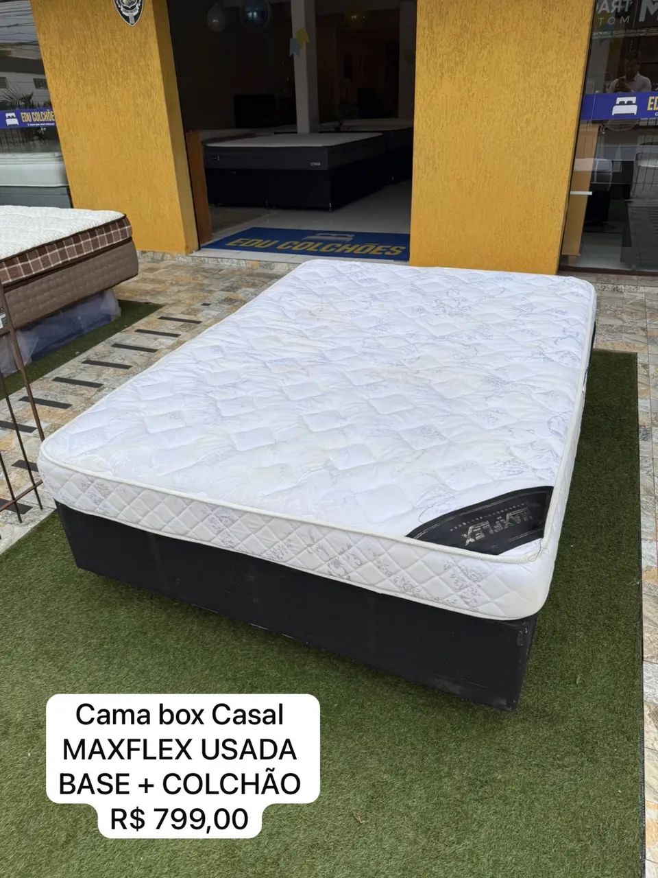 Colchão Casal MAXFLEX USADO COM BASE - Entrego! 