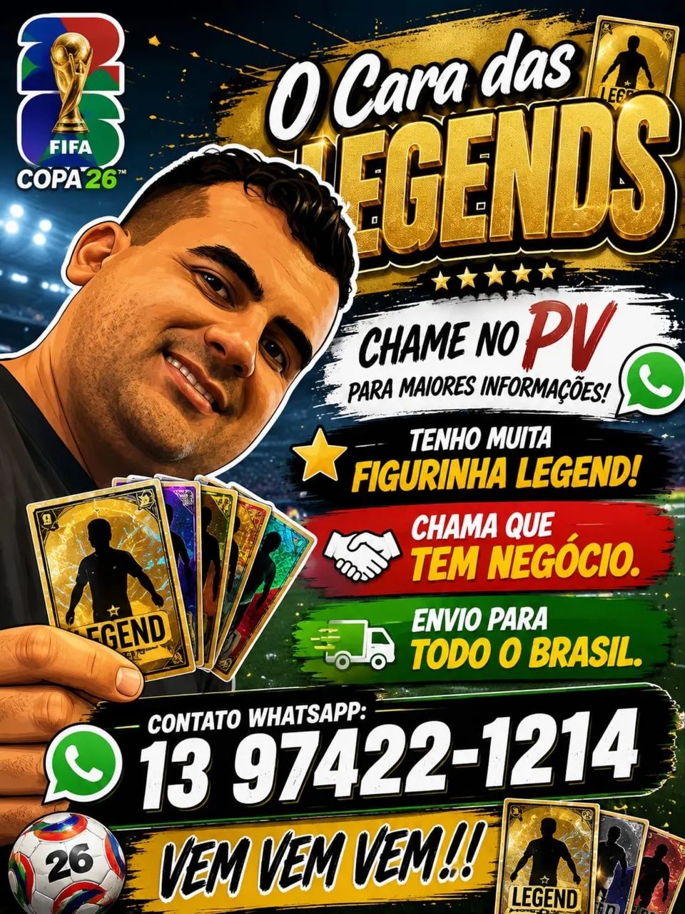 Kit CR7 Legend extra stickers copa 2026 - Foto 2