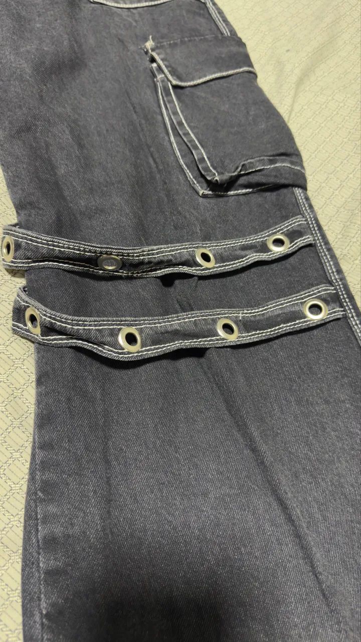 Calça Cargo Pangeia Preta - Foto 3