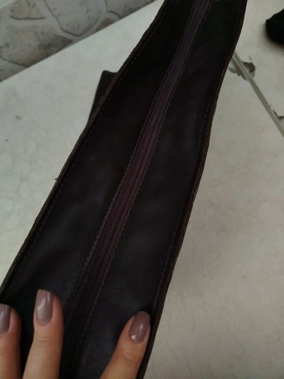 Bolsa maleta marrom escuro  - Foto 5