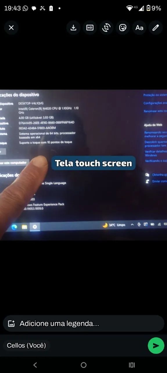 Notebook/tablet positivo, tela 14'pl 500 reais  - Foto 4