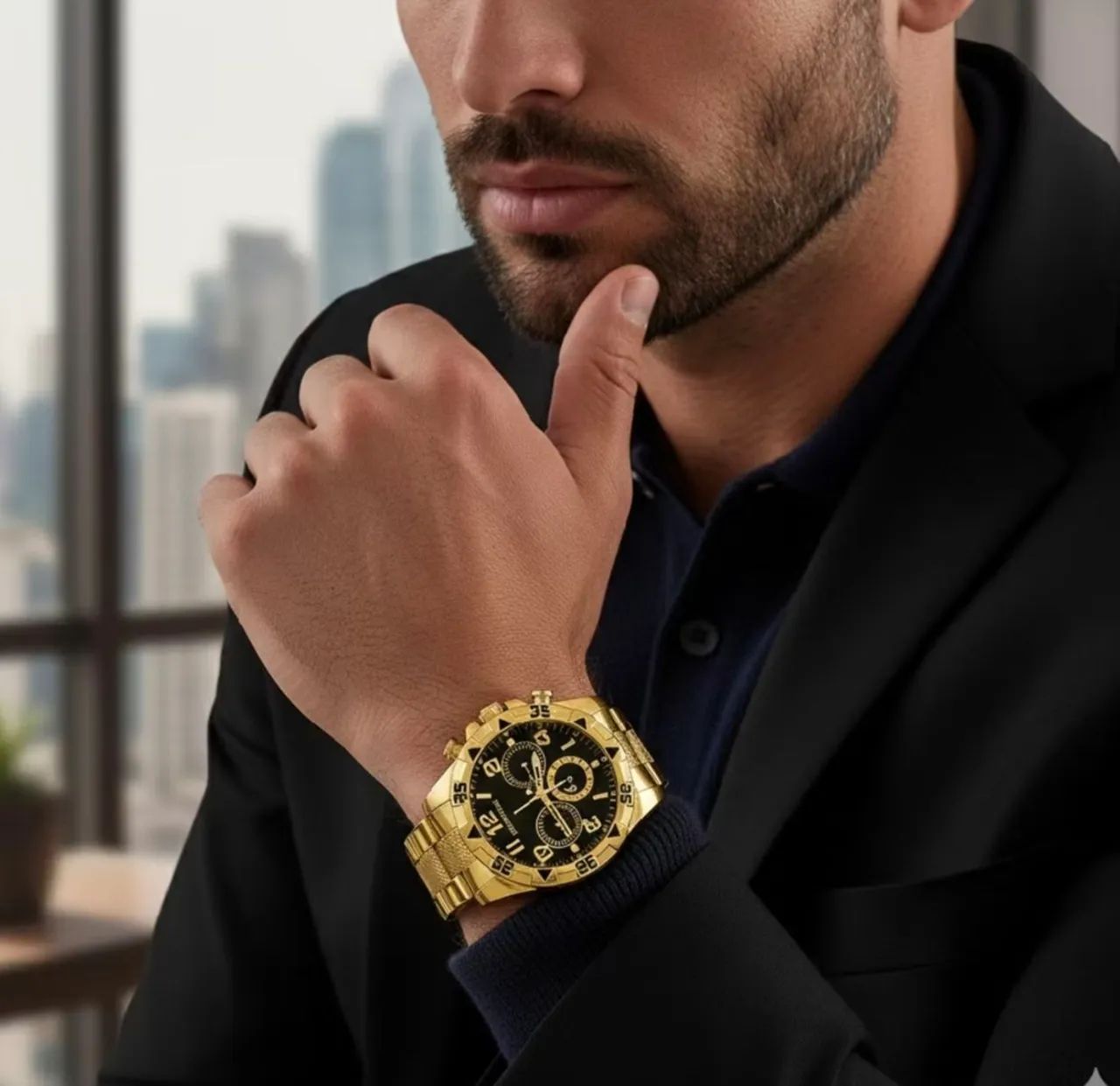 RELÓGIO MASCULINO AÇO INOX 
