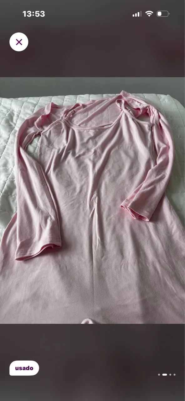 Macacão rosa yoga com bolero  - Foto 2