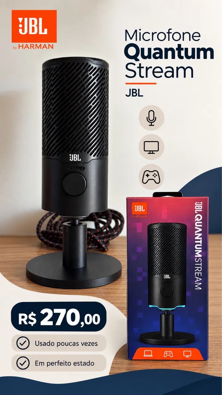 Microfone Quantum Stream JBL