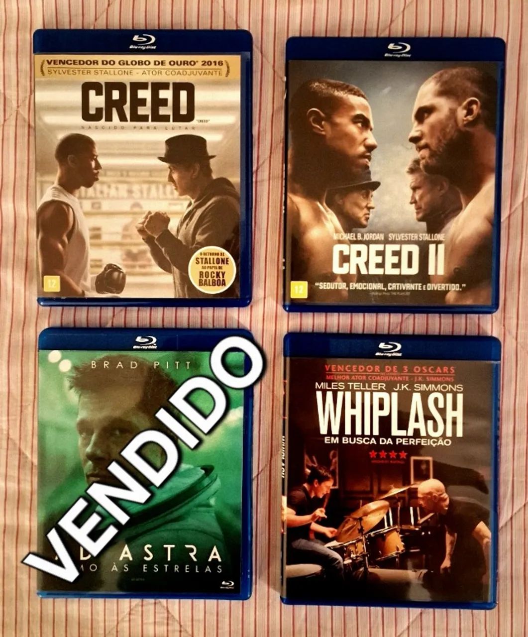 Blu-rays Creed 1 e 2, e, Whiplash