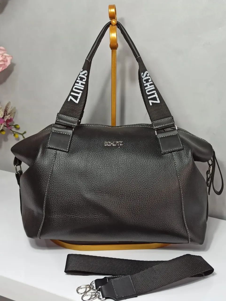 Bolsa Schutz Expansível Grande de Couro 2 em 1 Premium - Foto 2