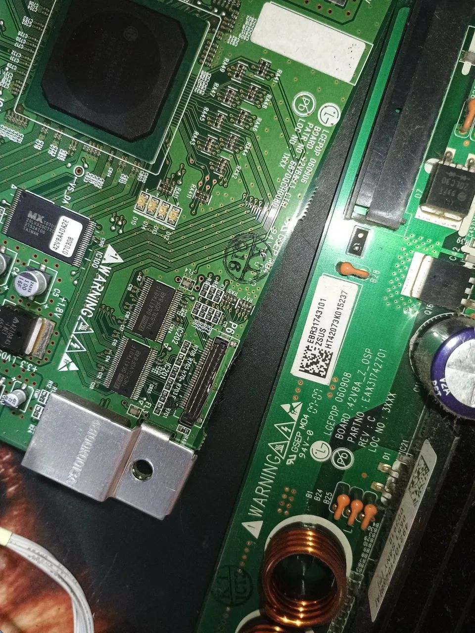 Placas tv LG 42PC1RV tcon,zsus,botões comando,placa AV  - Foto 5