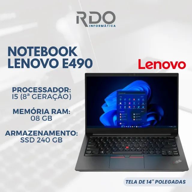 Notebook Lenovo E490 i5 8ª Geração | Excelente Custo-Benefício
