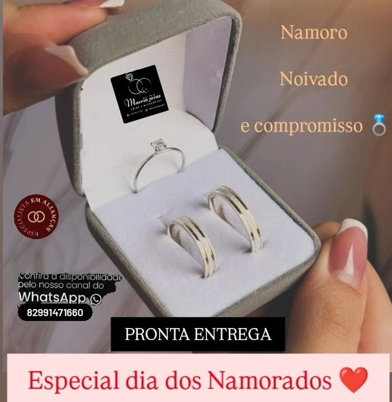 ALIANÇAS DE NAMORO NOIVADO E COMPROMISSO  - Foto 5