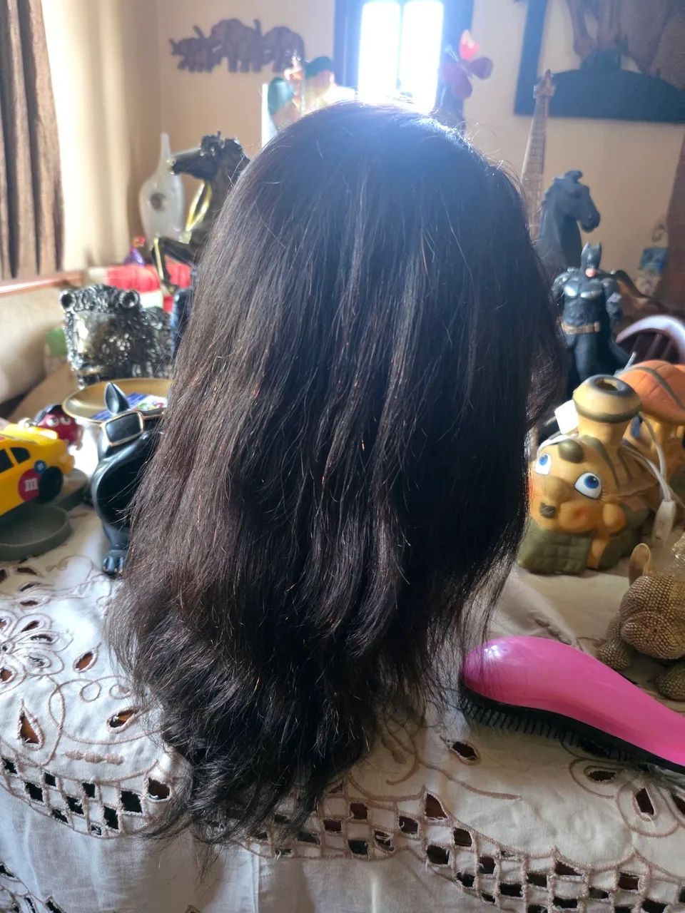 Peruca de cabelo natural