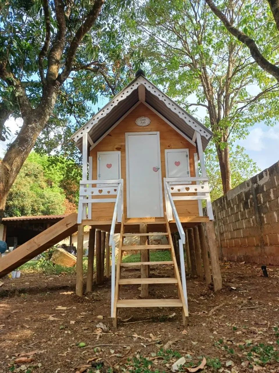 Casinha de boneca elevada Madeira Tratada Autoclavado  - Foto 3