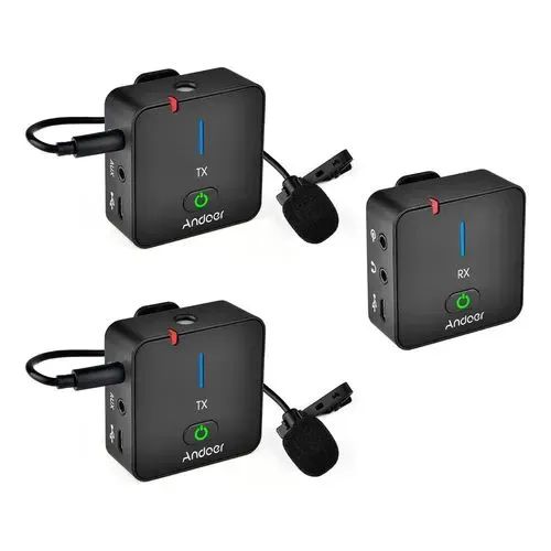 Microfone de Lapela sem Fio Andoer429414410942556161