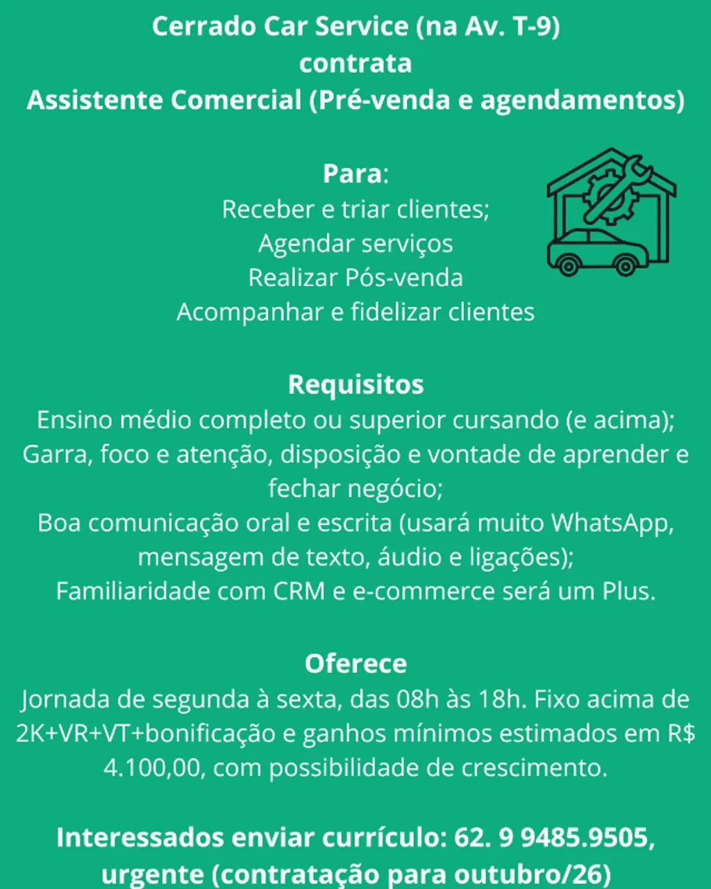 Vendedor (Pré-Venda/agendamentos)