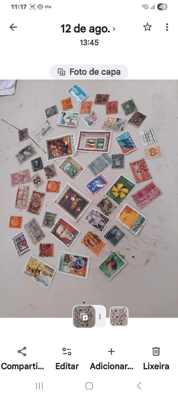 Selos antigos e moedas 