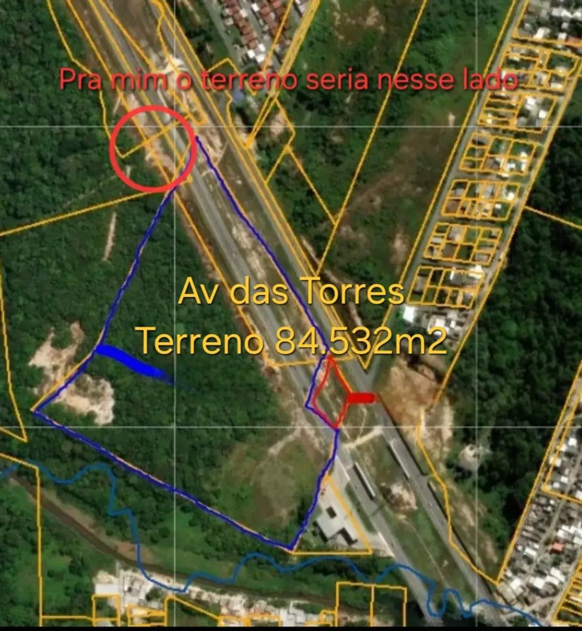 Avenida das Torres, Terreno com 84.630n2. Documentado. Pode DESMEMBRAR - Foto 3