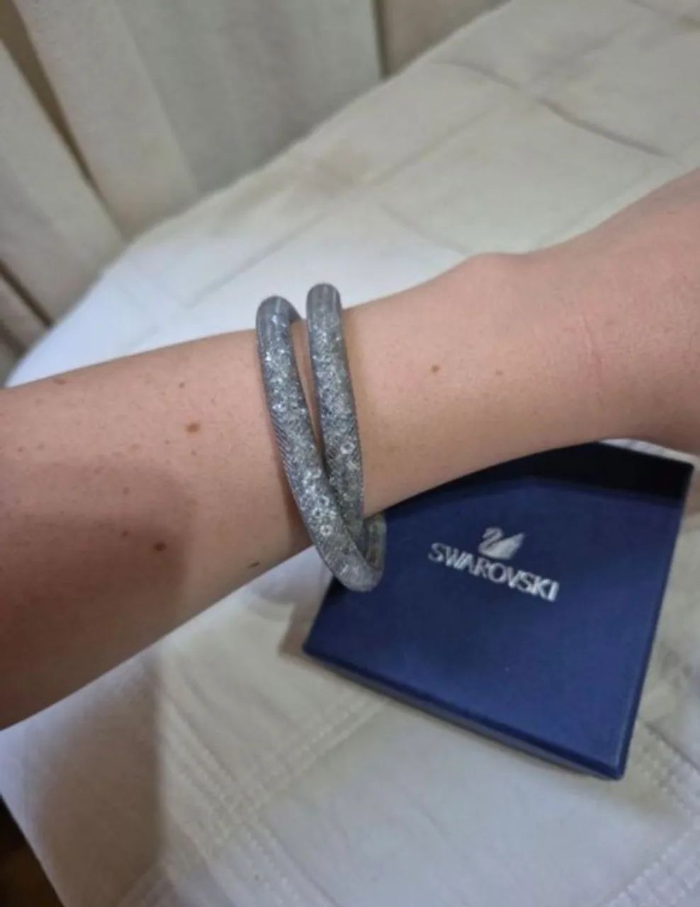 Pulseira Stardust Swarovski Original Dupla (Com Caixa) - Muito Brilho! - Foto 2
