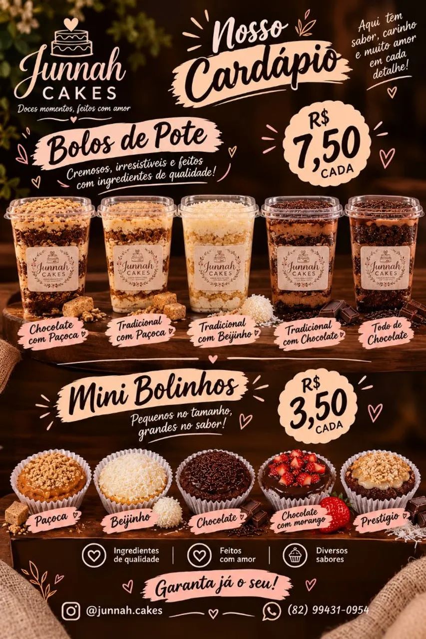 Venda de bolos de potes 