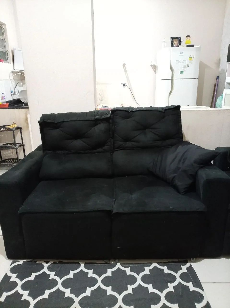 Sofá preto. 2 lugares. - Foto 5