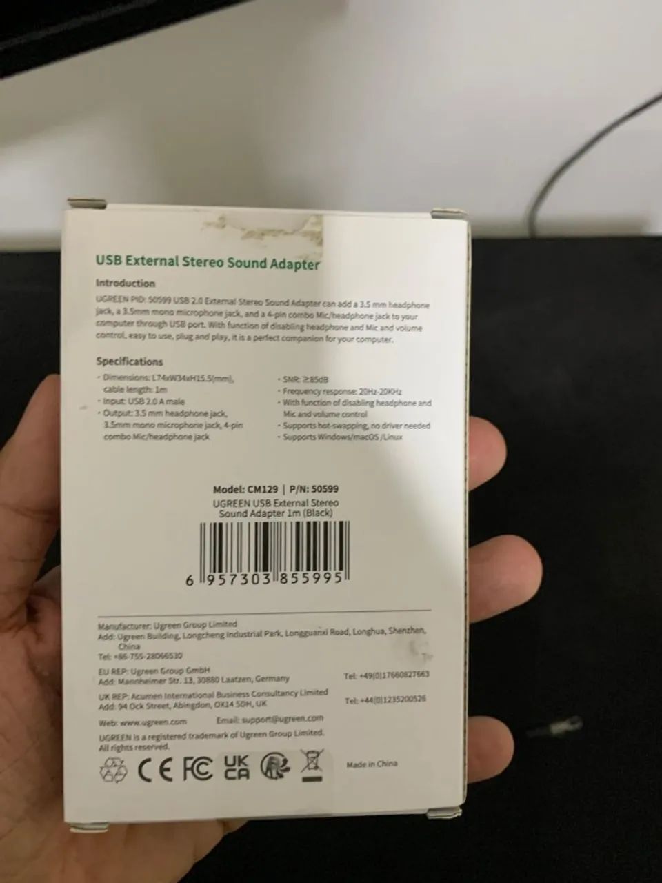 Placa de Som USB UGREEN - Foto 2