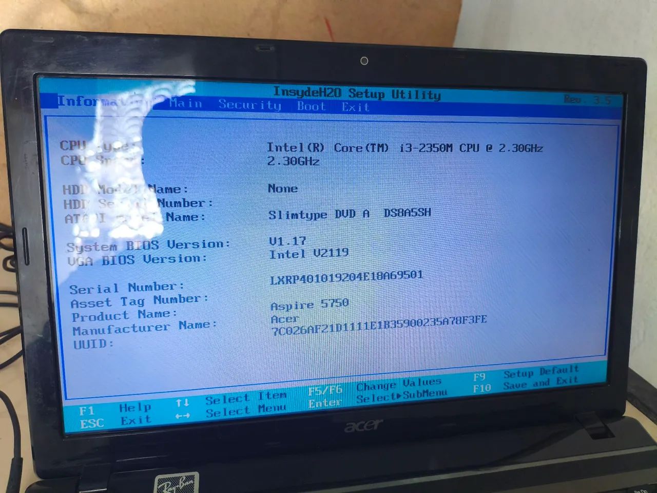 Para Técnicos - Notebook Acer Aspire 5750 - Core I3 - 2GB ram - sem HD  - Foto 2