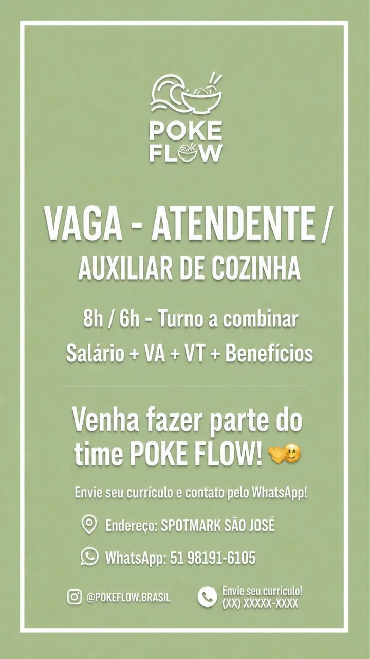 Atendente POKE FLOW 