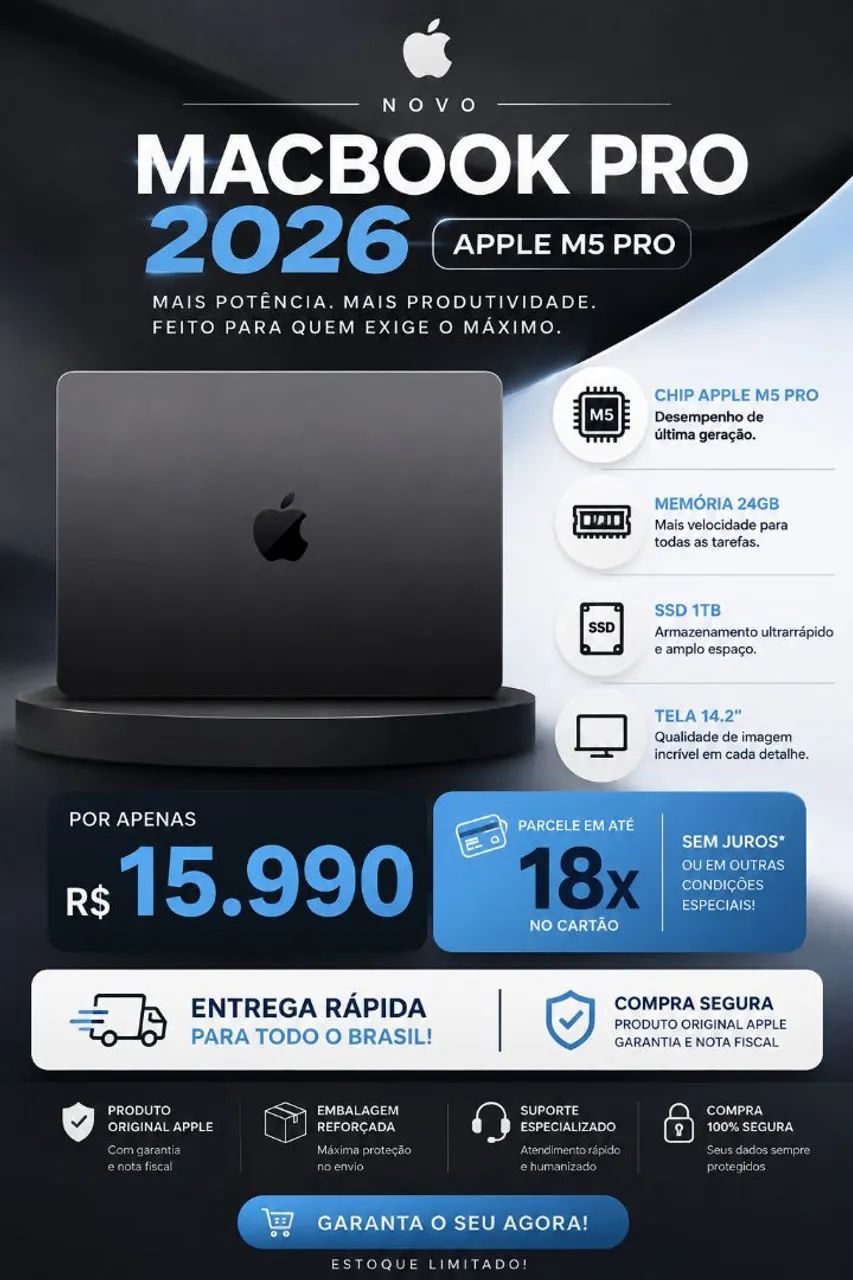 MacBook Pro 2026 M5 Pro ? 24GB RAM + SSD 1TB