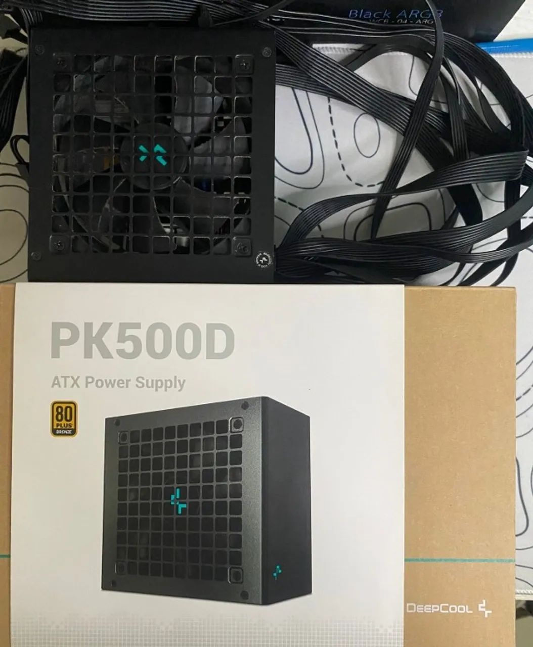 Fonte de 500W Deepcool PK500D 80 plus Bronze (com caixa e cabo de força original) - Foto 2
