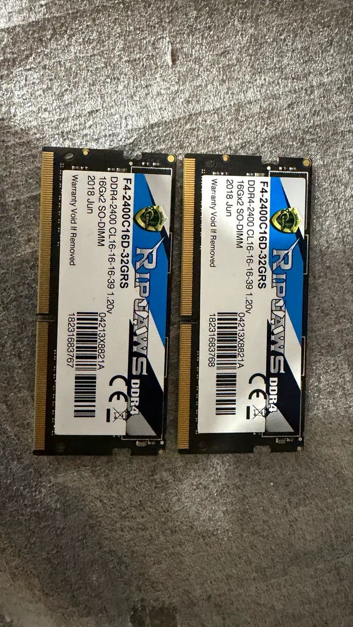 Memória RAM DDR4 notebook 2400mhz