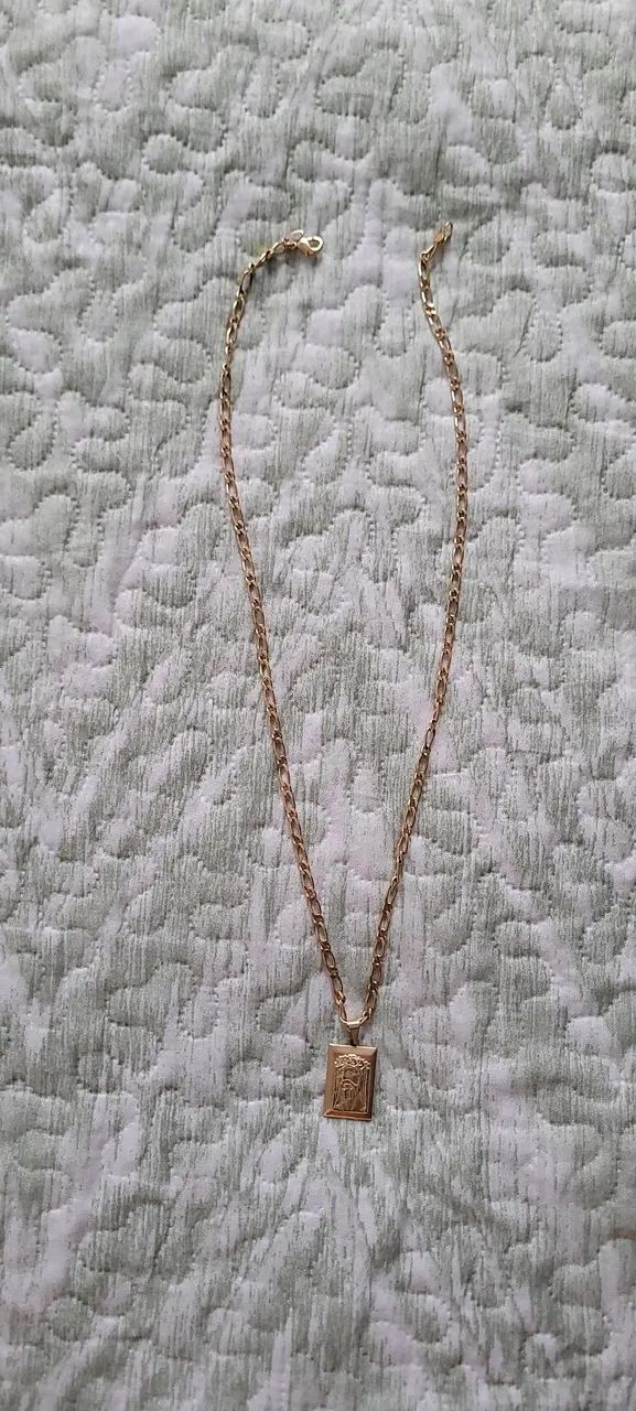 Corrente banhada a ouro 24 com pingente  - Foto 5