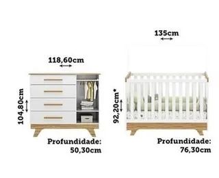 Berço e cômoda de quarto infantil masculino - Foto 2