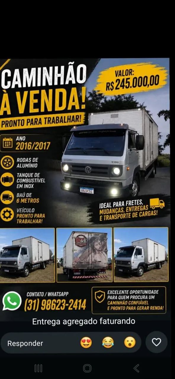 CAMINHÃO VW DELIVERY 2016/2017 