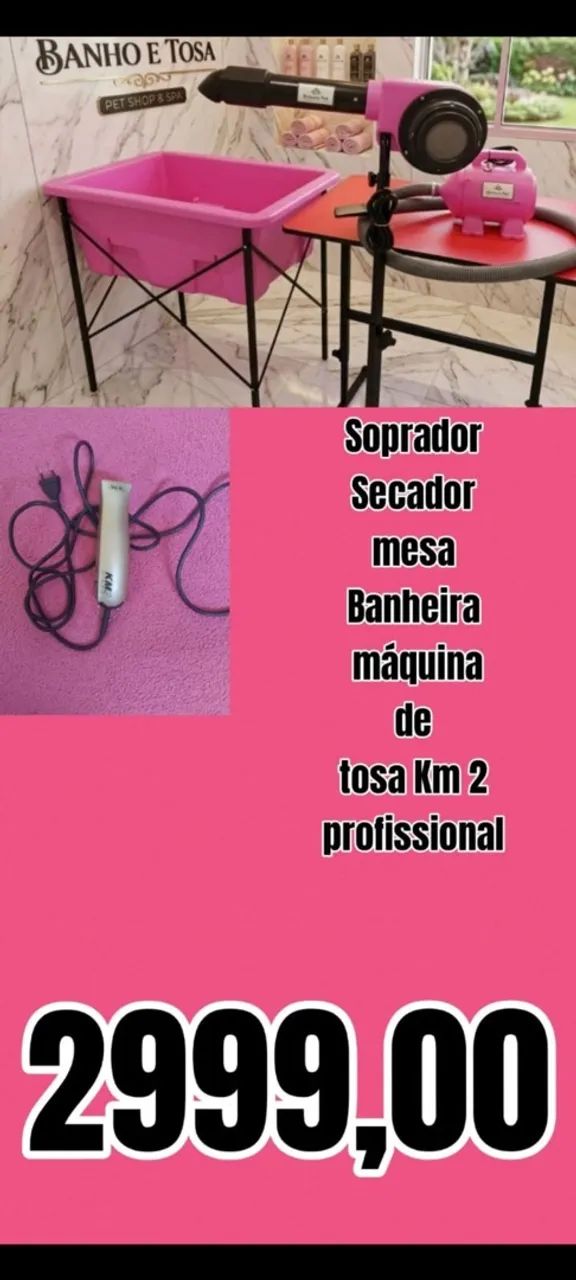 Kit para e banho e tosa 