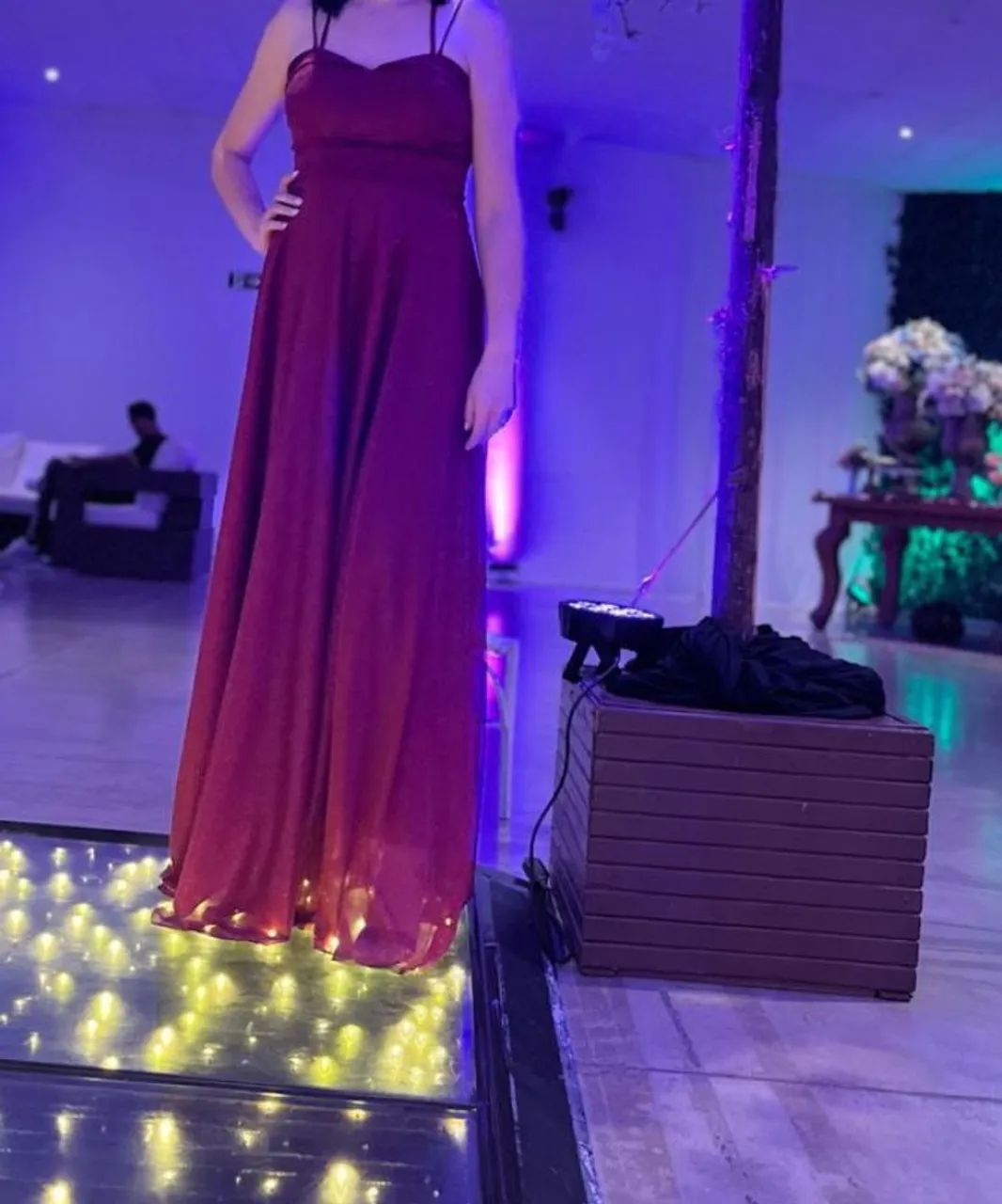 Vestido de festa marsala 