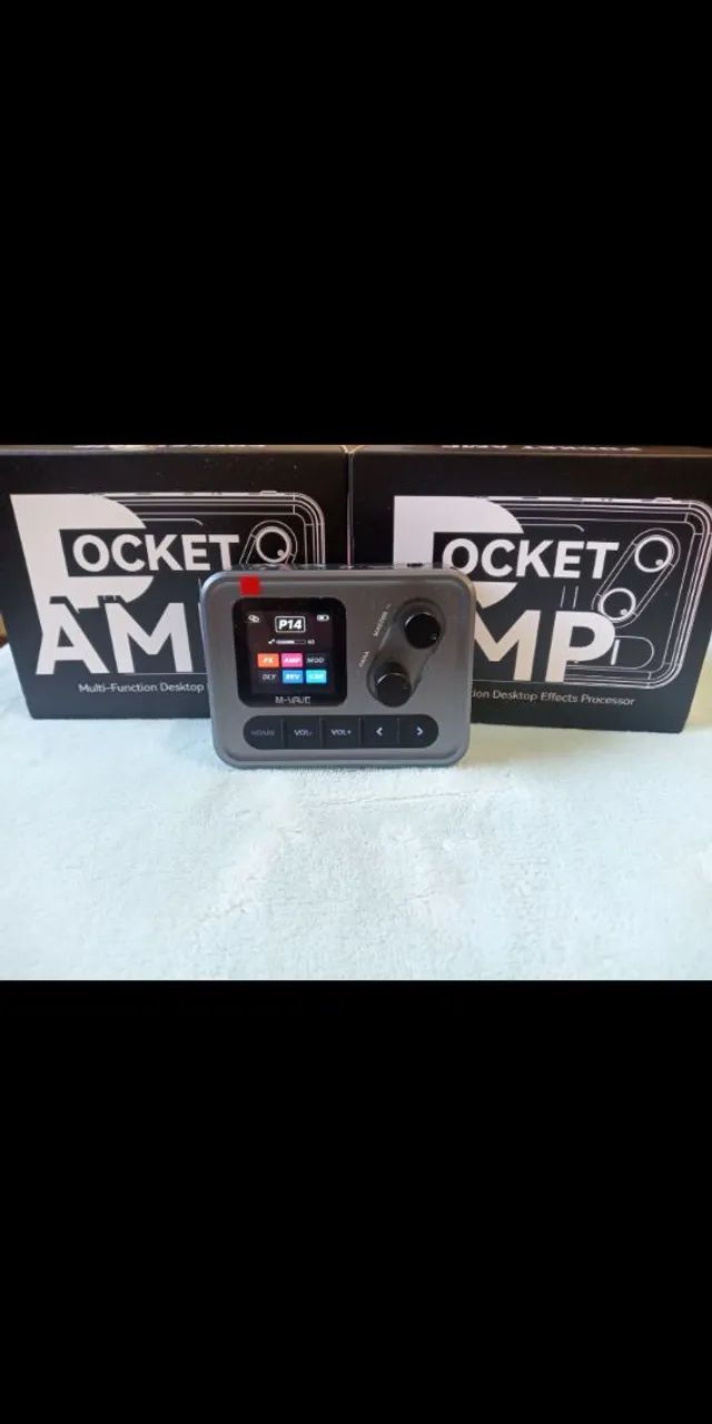 Pocket Amp M-vave multi efeitos guitarra e baixo, interface usb - Foto 3