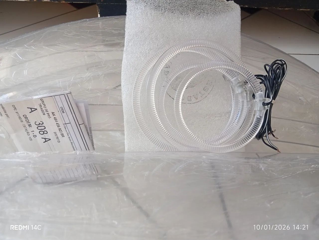 Lente farol par Peugeot 207 + Olho de Anjo duplo. Novo.. - Foto 5