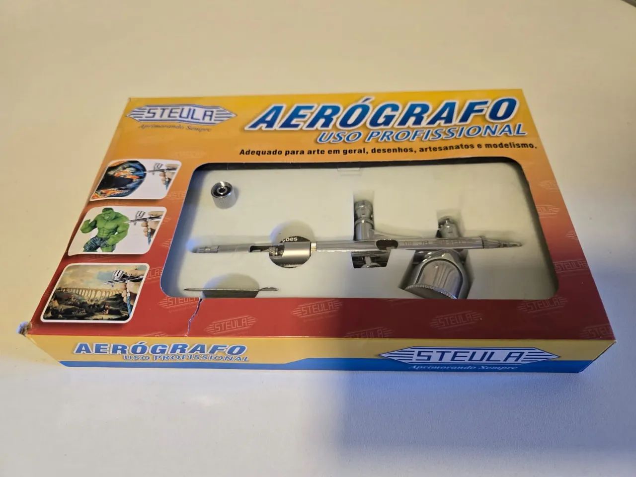 Aerógrafo Profissional Bc60 Steula Dupla Ação