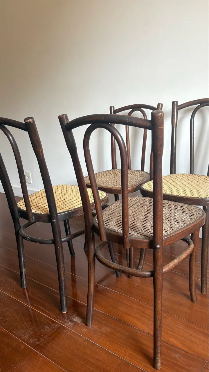 Conjunto com 4 Cadeiras austríacas estilo Thonet - Foto 4
