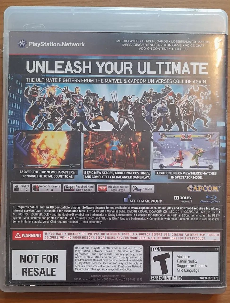 Ultimate Marvel Vs Capcom 3 | PS3 - Playstation 3 | FUNCIONANDO | - Foto 2