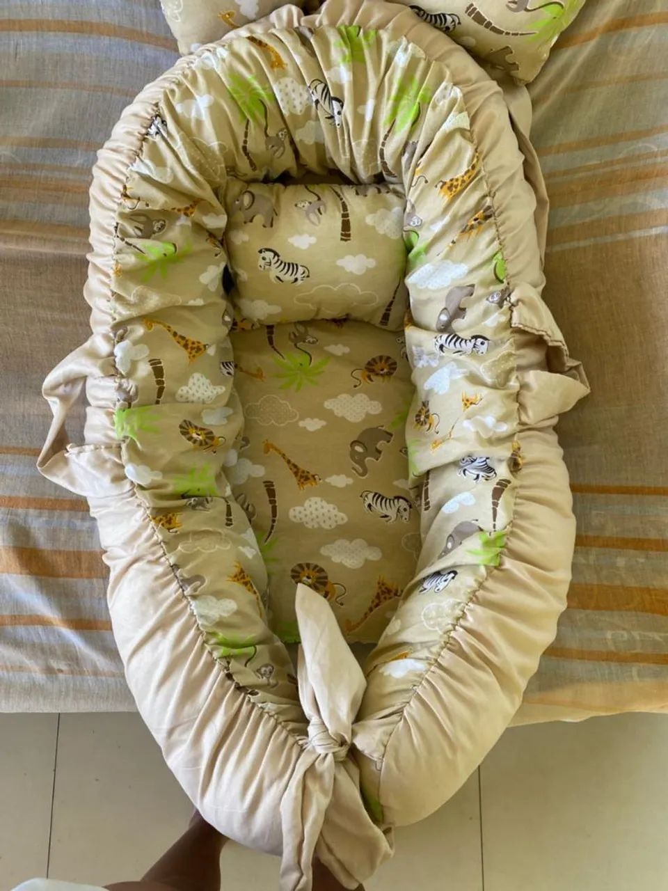 Ninho de bebê com almofada de amamentação  - Foto 4