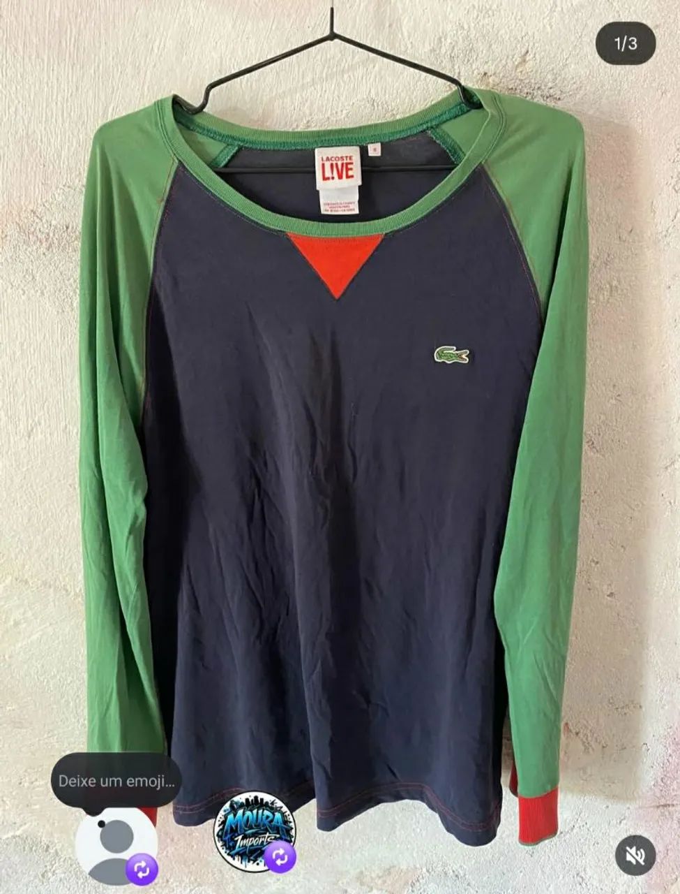 Camiseta manga longa Lacoste original 