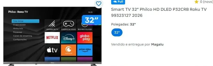 TV philco 32 polegadas - RokuTV - Foto 3