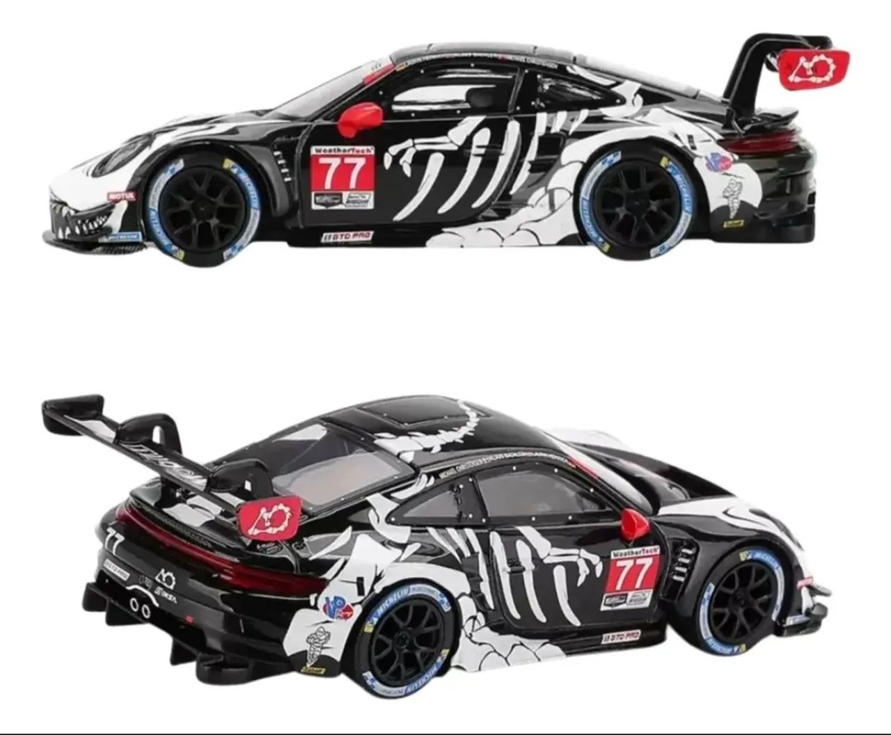 Mini GT Porsche 911 GT3 R Imsa Petit Rexy Skeleton Preto - Hobbies