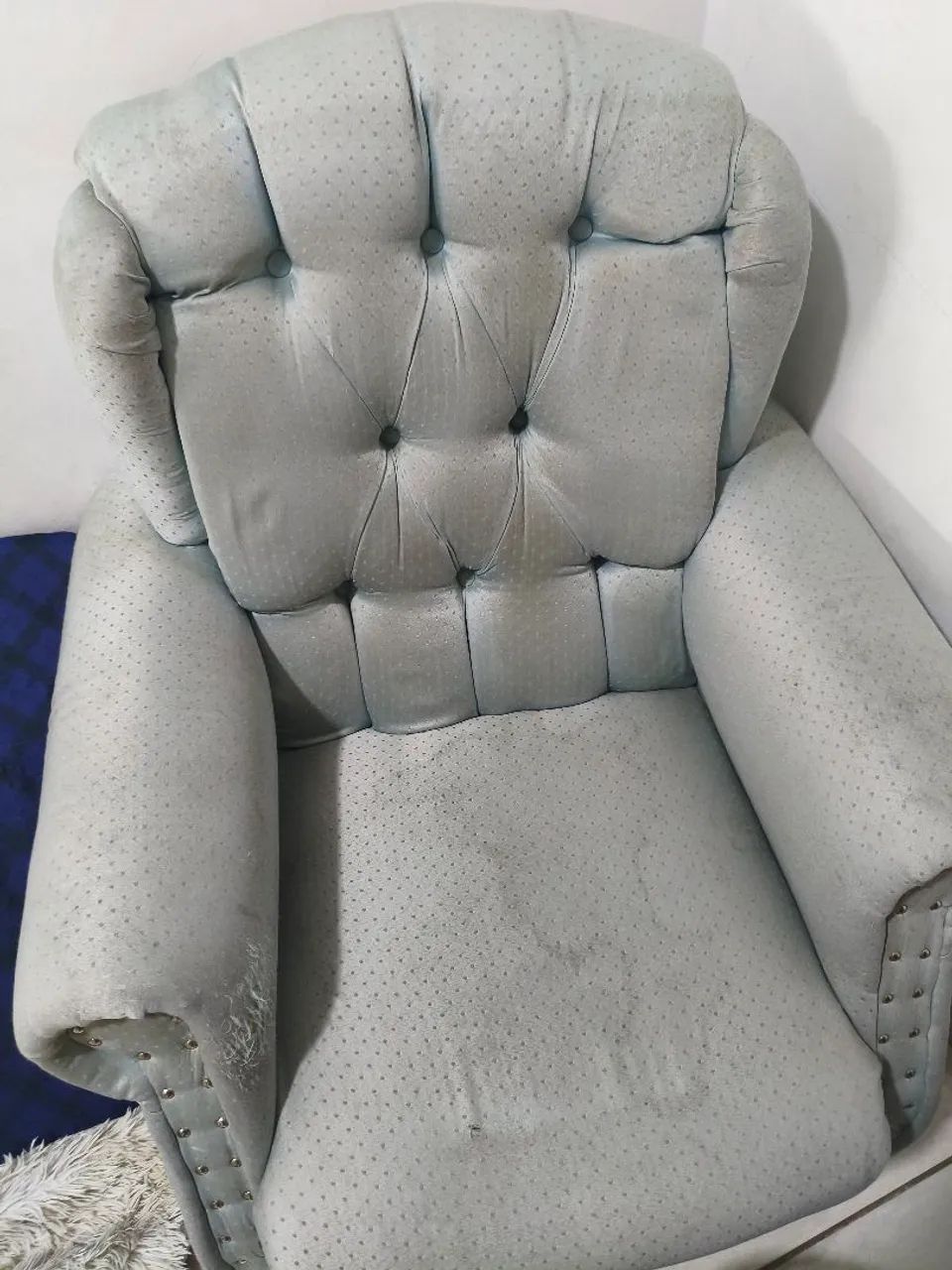 Poltrona+ puf usado R$ 300,00  - Foto 3