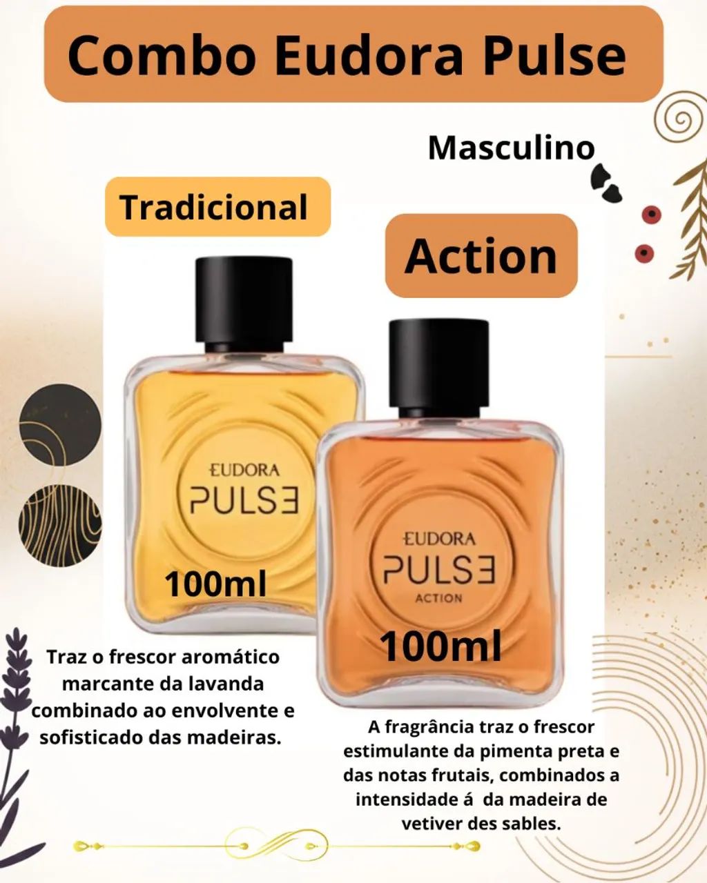Combo Eudora Pulse tradicional + Action 100ml 